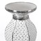 Modern Trumpet Wedding Floor Flower Vase with Silver Studs and White Pearl Design, for Living Room, Entryway or Dining Room, 40 Inch